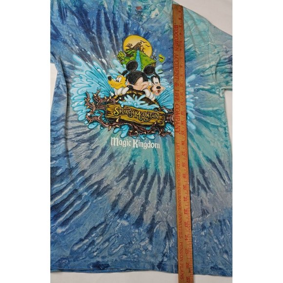 Walt Disney Magic Kingdom Splash Mountain S T Shirt Blue Tie Dye Mickey Donald - Picture 5 of 15